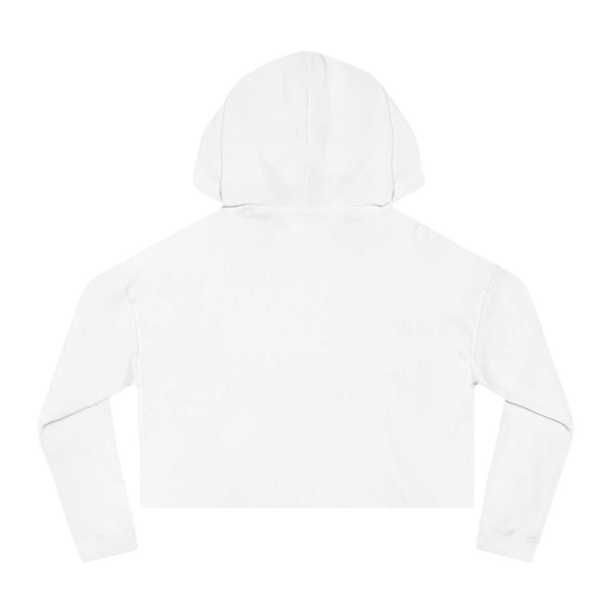 White cropped hoodie featuring bold black 'MOVE, I'M GAY' lettering—a queer streetwear statement piece from Bayou WeHo. LGBTQ+ merch from The Bayou WeHo in West Hollywood, Los Angeles.