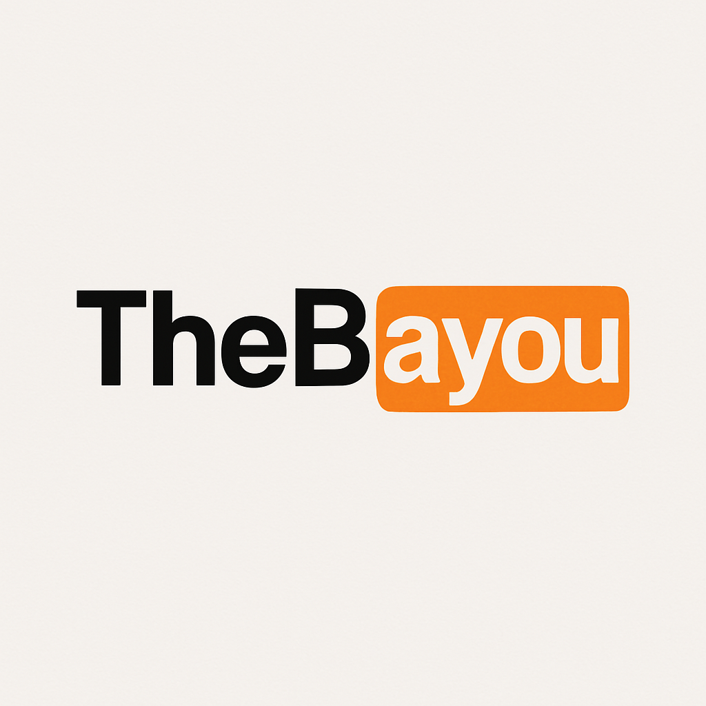 The Bayou WeHo gay bar in West Hollywood — black, white and orange logo