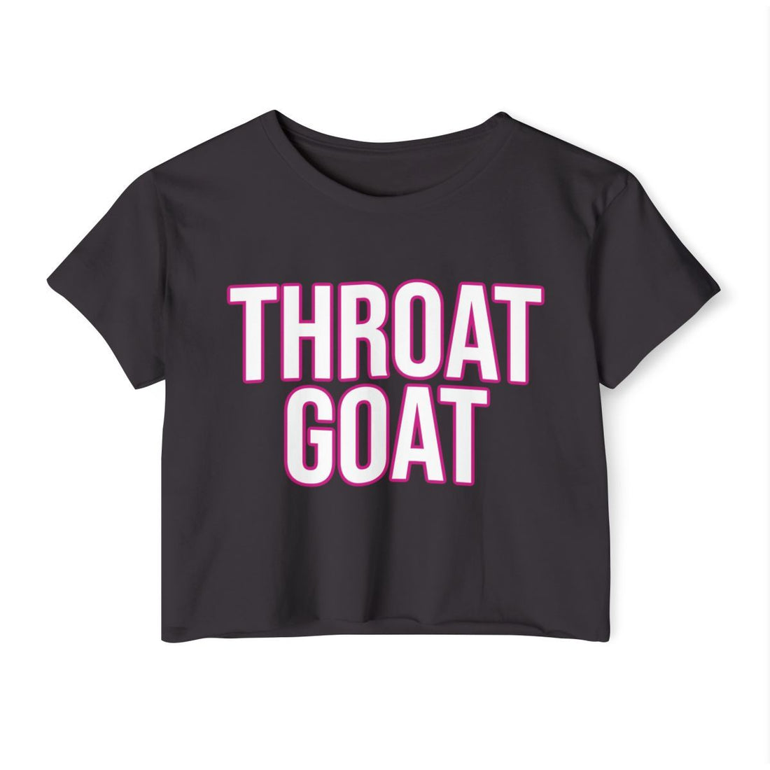 Throat Goat graphic crop top - edgy party fashion for bold LGBTQ+ nightlife looks