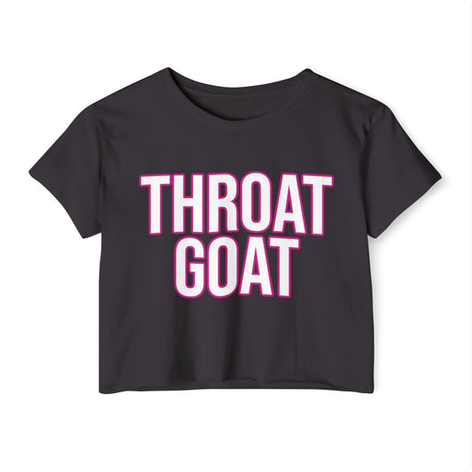 Throat Goat graphic crop top - edgy party fashion for bold LGBTQ+ nightlife looks