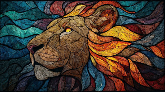 Colorful mosaic lion artwork symbolizing pride and strength, West Hollywood Pride celebration dates announcement
