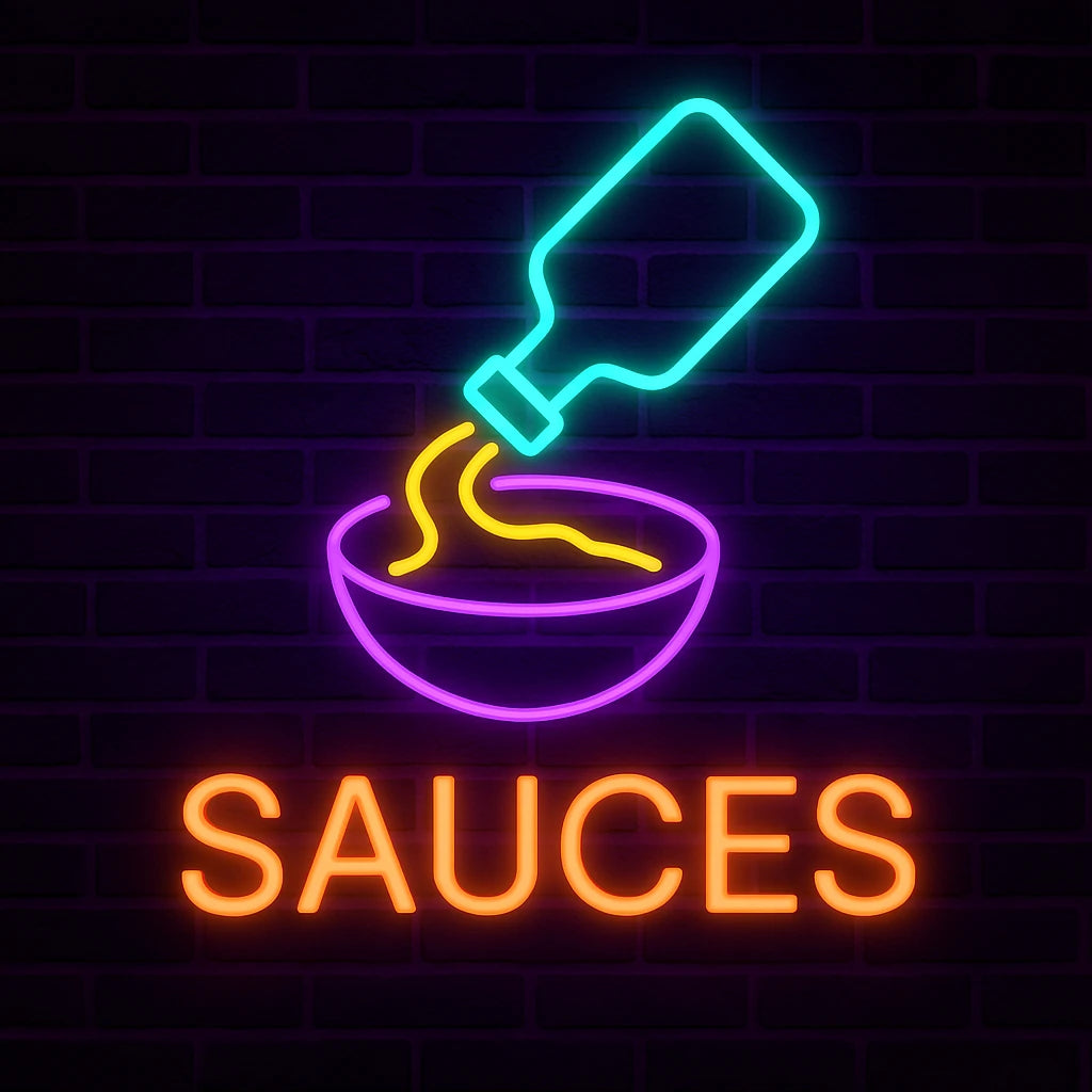 Assorted Cajun seafood boil sauces from Bayou West Hollywood, featuring bold Cajun butter, garlic butter, lemon pepper, Cajun-garlic-lemon blend, and Truff® truffle butter—perfect for spicy shrimp, crawfish, crab, and lobster boils in Los Angeles.