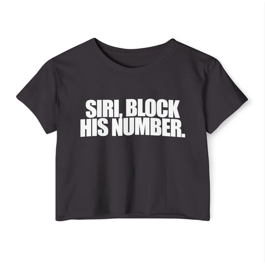 Siri Block His Number Crop Top