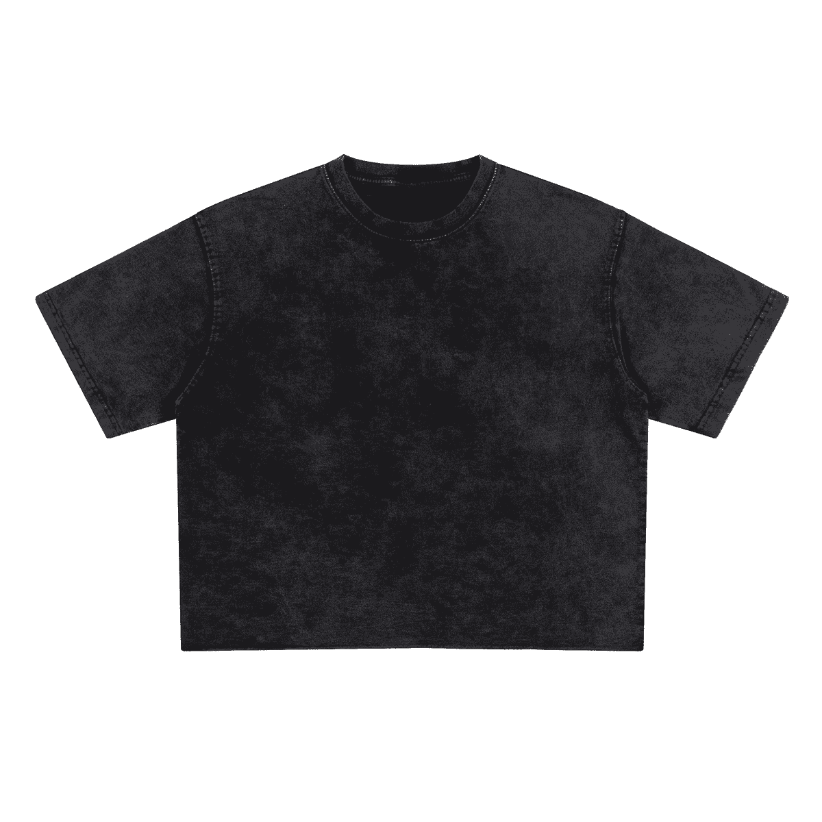 Black t-shirt on a white background
