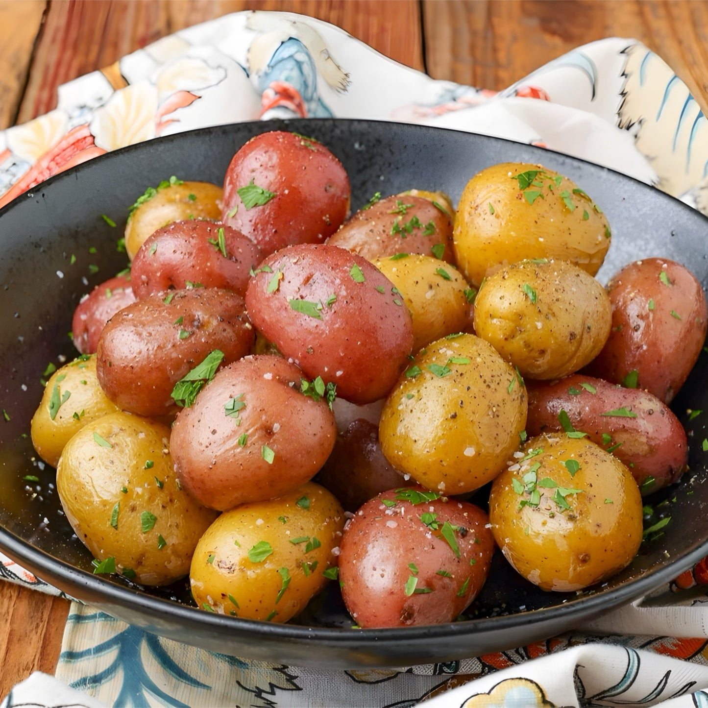 Seasoned buttery baby red and gold potatoes served fresh at The Bayou WeHo—a favorite comfort side for West Hollywood’s vibrant LGBTQ+ food lovers.