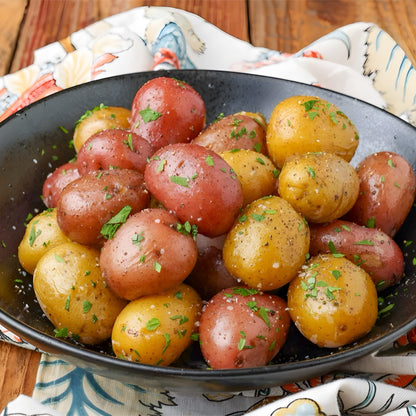Seasoned buttery baby red and gold potatoes served fresh at The Bayou WeHo—a favorite comfort side for West Hollywood’s vibrant LGBTQ+ food lovers.