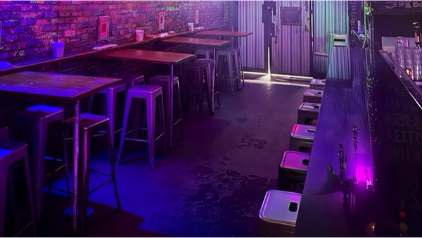 Load video: a video walkthrough of the Bayou, the most iconic dive bar that has a club feel at night with the absolute cheapest drinks in Los Angeles for thirteen years running!